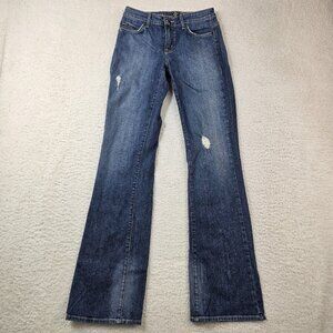 CJ Cookie Johnson Jeans Women 25 Blue Grace Bootcut Med Wash Low Rise Distressed